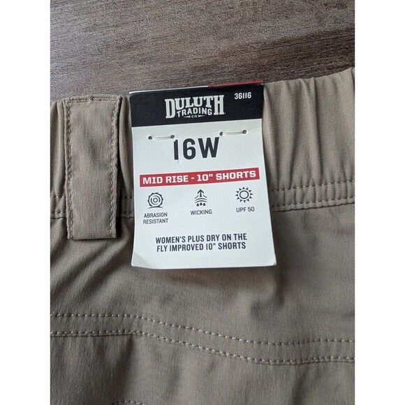 NWT DULUTH TRADING CO $70 Women's Dry on the Fly Improved 10" Shorts Size 16W - Picture 6 of 7